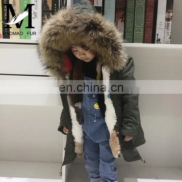 Hot Selling Kids Winter Fur Jackets With Fox Fur Lining and Collar photo-3