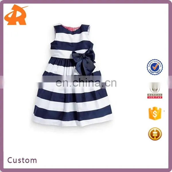 Wholesale Girls One Piece Dress Striped Kid Dress 1-5Y