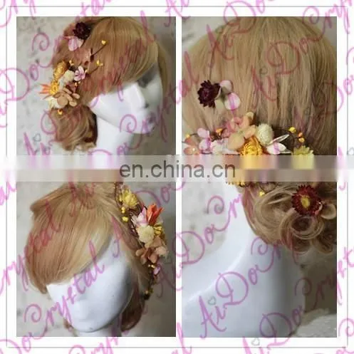 Aidocrystal Wedding Diamond Headpiece,artificial Bridal Hair Flower Accessories for Party photo-4
