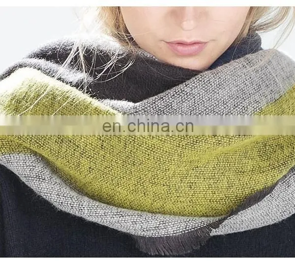 European Winter Cashmere Scarf Plaid Scarf Increase Double Colorful Square Scarf Shawl photo-4