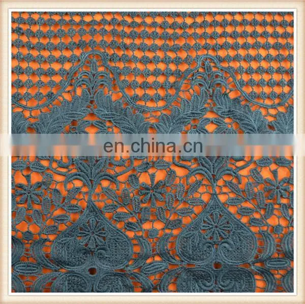 Latest Design Black Crochet Lace Wholesale Guipure Lace Fabric for Dress photo-3