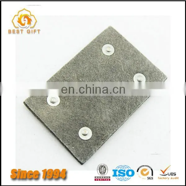 Guangdong Wholesale Custom Logo Cheap Hardware Clothing Accessories Label Metal Logo Patches for Jeans photo-6