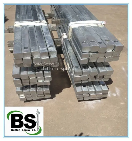 Galvanized 1 3/4 Inch Square Bar Helical Pile photo-3