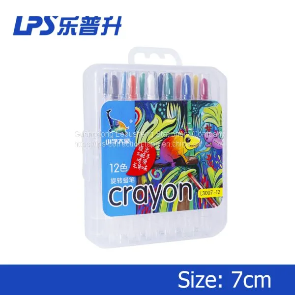 LPS Stationery New Supplies PP Box Pack Colorful Non-Toxic Twistable Crayon Set photo-2