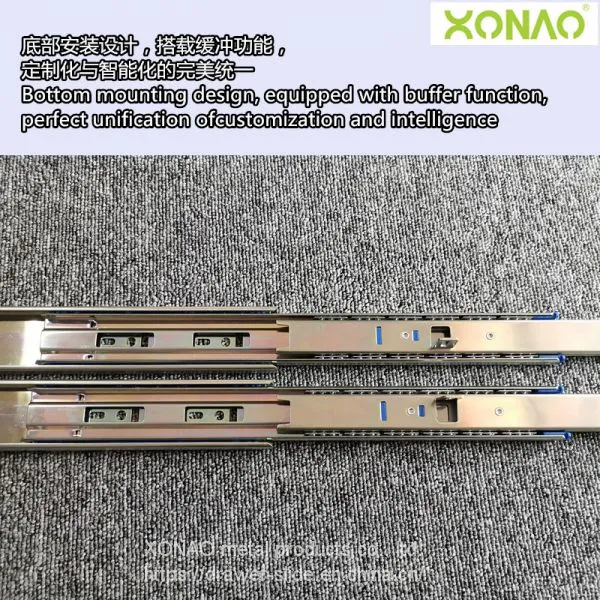 45MM Soft Close Full Extension Ball Bearing Slide(Double Springs) photo-5
