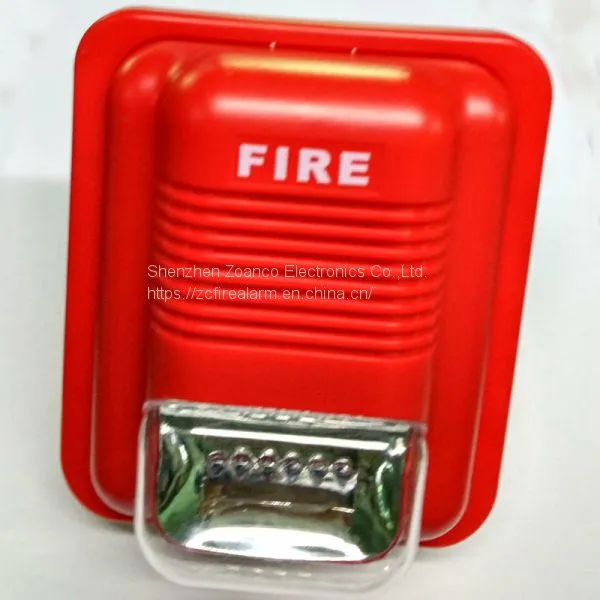 Conventional Sounder Strobe Fire Protection Sound and Light Alarm DC24V for Fire Alarm System