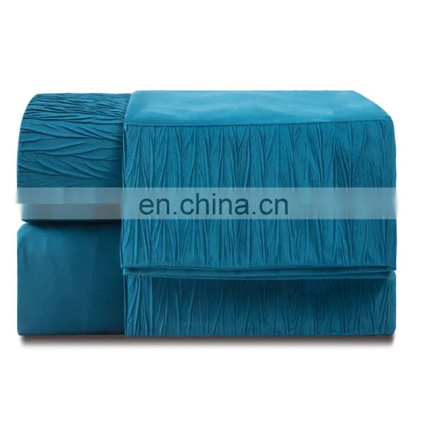 Bed Linen Homes Luxury Soft Surface Waterproof Adults Piece 100% Microfiber Solid Color Bed Sheets For Home photo-6