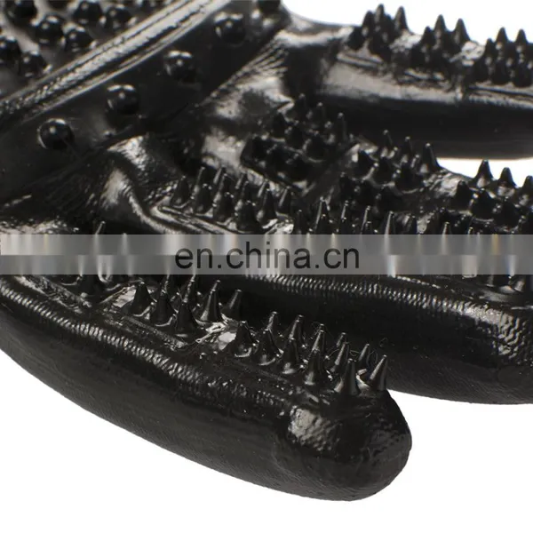 Custom Logo Pet Dog Hair Removal Grooming Silicone Glove photo-6