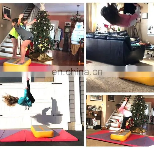 Factory Prices DWF Inflatable Gym Fitness Equipment Air Barrel Block Board Home Used Gymnastics Air Track Mats For Sale photo-3