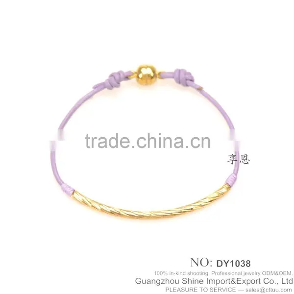 Leather String Bracelet Gold Plated Jewelry for Girls Jewelry photo-5