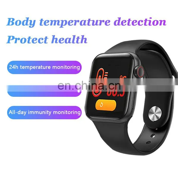 2020 New Amazon Best Selling Body Temperature Smart Watch Pedometer Heart Rate Smart Bracelet Reminder Sports Bracelet photo-2