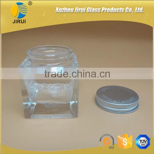 100ml Clear Square Face Cream Glass Jars Wholesale photo-3