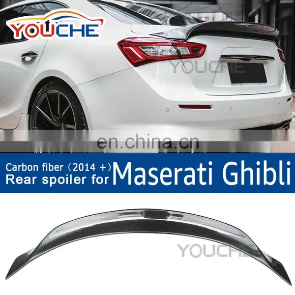 ASPEC Style Carbon Fiber Rear Trunk Boot Spoiler for Maserati Ghibli 2014-2018