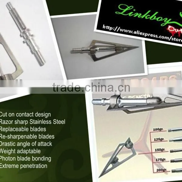 Razorcap Archery Arrow Broadhead 100gr 3blade 8/32 Thread Laser Welding One Body