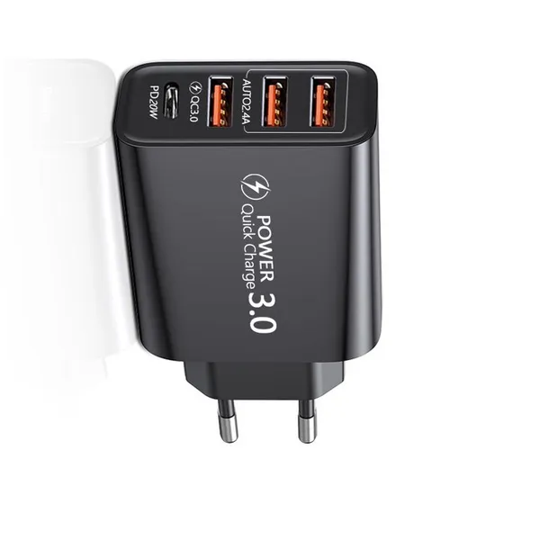 QC 3.0 USB Charger Mobile Phone EU US Quick Charger 3 Ports+USB Charger For Iphone 11 12 13 photo-4