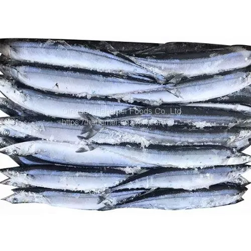 2021 New Good Quality Fresh Seafood Frozen Fish Whole Round Pacific Saury Price for Sale Frozen Pacific Saury W/r photo-4