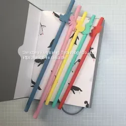 Amazon Best Seller BPA Free Elastic Colorful Rubber Silicone Straws For Drinking photo-3