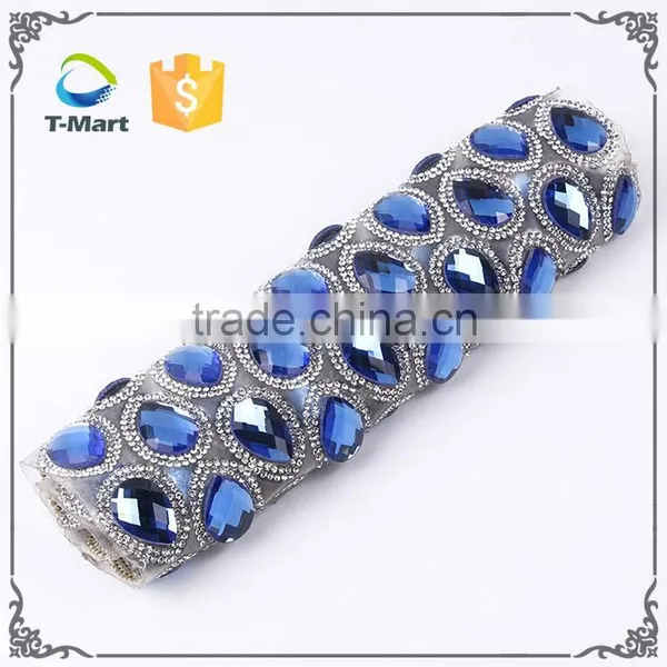Shinning Hot Fix Big Glass Stone Roll Crystal Rhinestone Mesh Quality Choice photo-2