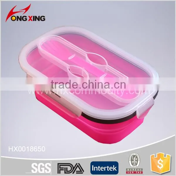 0.8L Rectangle PP Plastic Lunch Box With Spoon/chopsticks photo-4