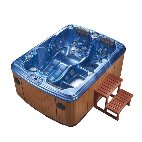Deluxe Series Massage Spa Tub 3 Person Indoor Bathtub With Stair photo-4