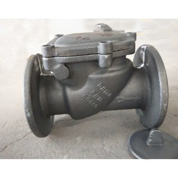 BS Rubber Flap H44J-10Q Ductile Iron Flange Swing Soft Seal Fire Water Pump Check Valve photo-6