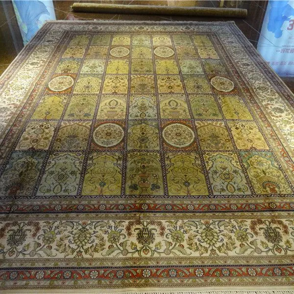 9x12ft/274x366cmhandmade Silk Carpet Turkish Design Carpet for Home ,villa Living Room Carpet