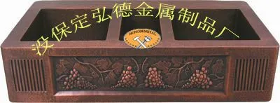 Kitchen Sink, Supplying Pure Handmade Kitchen Copper Sinks and Bathroom Basins photo-3
