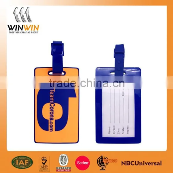 Custom Design Eco-friendly Logo Embossed Soft Pvc Luggage Tag photo-4