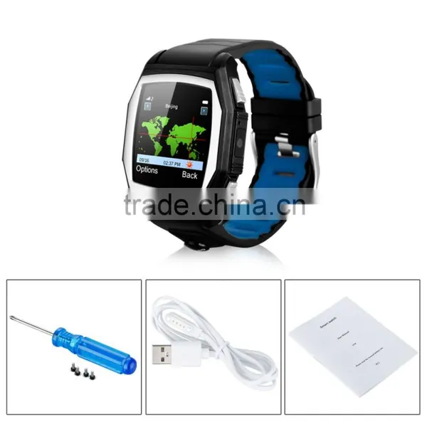 Black Blue Men Sport Running Pedometer Sedentary Reminder Heart Rate And GPS Positioning Compass Micro SIM Card Smart Watch GT68 photo-6