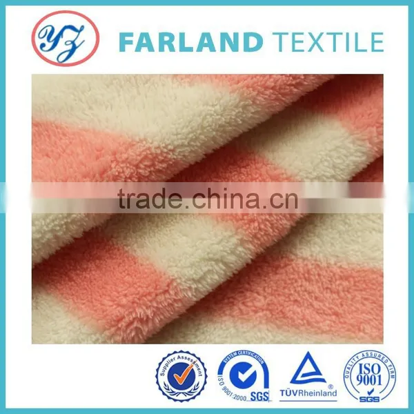 Pink Stripe Shu Velveteen Fabric for New Design Ugg Boots ,waterproof Boots Lining Fabric photo-2