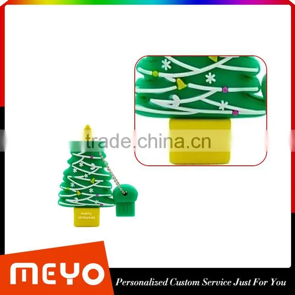 Warehouse Custom Made Christmas Tree Shpe USB Flash Drive Christmas Gift Item photo-5