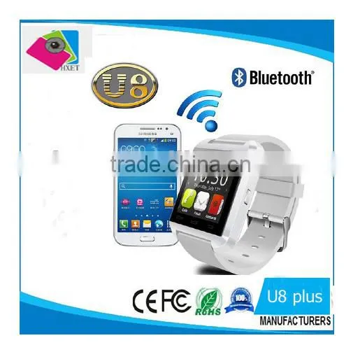 U8 Bluetooth Smart Watch U Watch 2 With ALTIMETER Phonebook Call MP3/ Alarm For Samsung S6 S5 NOTE 4 Andriod Phone and IPhone 6