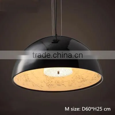 Modern Led Round Pendant Light Iron Pendant Lamps Resin Pattern Hanging Lamps Frosted Glass Pendant Lighting photo-2