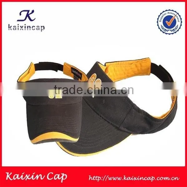 Promotional Cheap Custom Made 100% Cotton Flat Embroidery Sun Visor Hat Sun Visor Cap photo-3