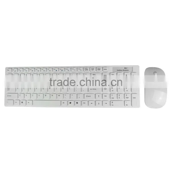 2.4g Bianco pc Wireless Keyboard + Mouse Keypad Film Kit Set per Desktop pc Laptop Spedizione Gratuita photo-5