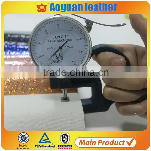 Grid Glitter Leather for Shoes and Decoration Colorful Strip photo-3