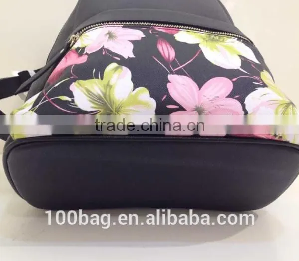 Fancy Girl Flower PU Backpack photo-4