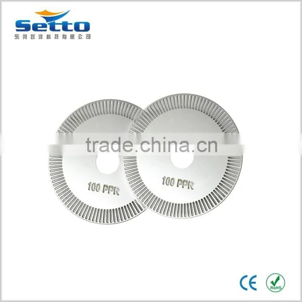 Etching absolute rotary encoder disk
