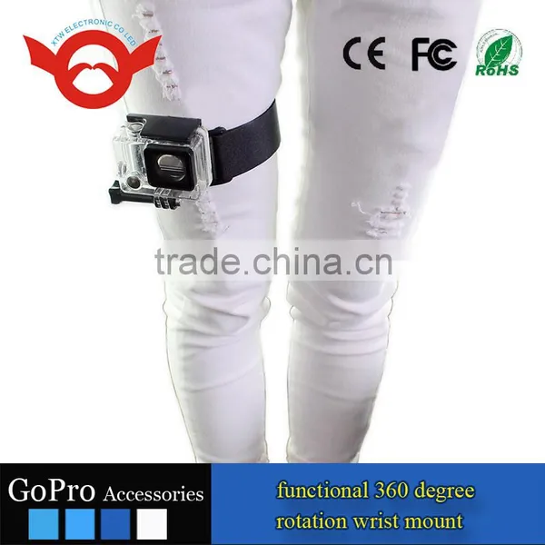 360 Degree Rotation Wrist Strap Band Mount for Go Pro Hero4 Session Gopros 4 3+ 3 SJ4000 SJ5000 Xiaomi yi Accessories photo-4