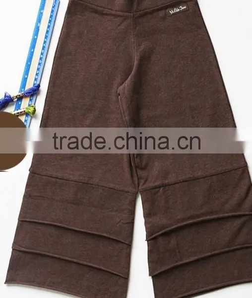 2015 Fashion Design Lady Cotton Zumba Pants With Ruffle for Dancer photo-3