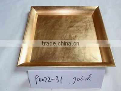 Gold Square Plastic Tray