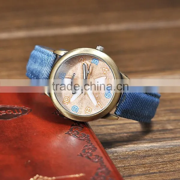 Jeans Blue Women Quartz Watch Starfish Design Relogios Feminino photo-4