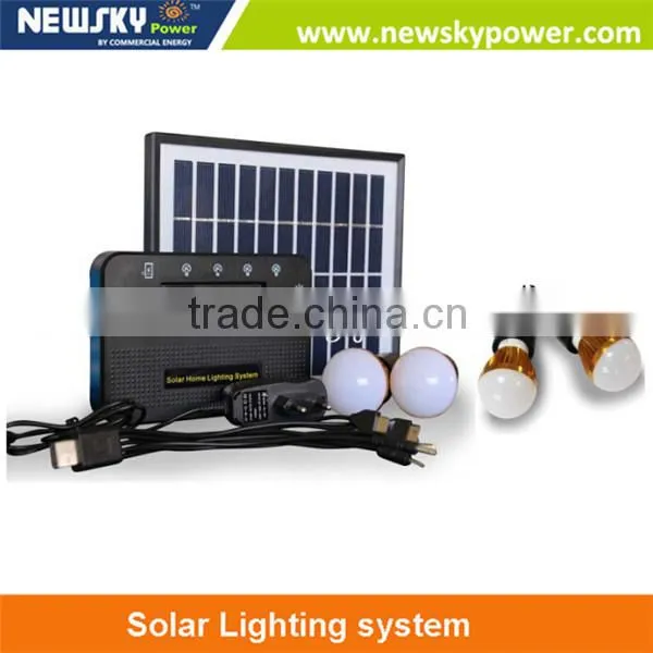 Solar Lighting System for Home Use off Grid Lighting and Cell Phone Charging Solar Light Kit photo-2
