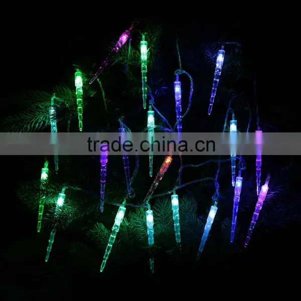 Bright Color Changing RGB 20LED 220V 4M LED String Light Waterproof EU Plug Icicle Pendant String for Christmas Party Decoration photo-4