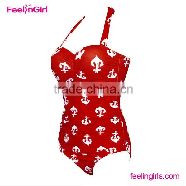 Hot Sale Wholesale Women Strapped Red Bikini Swimwear photo-3