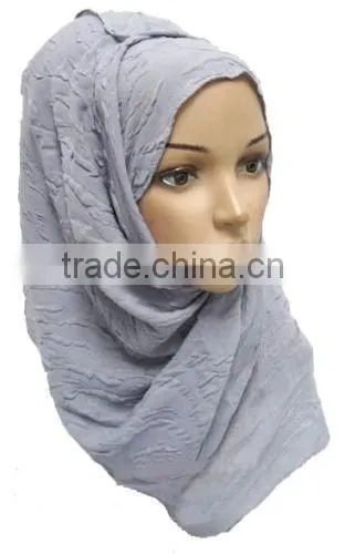 New Silk Muslim Hijab Fashionable Islamic Scarf Plain Solid Pattern photo-5