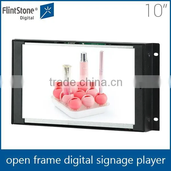 Flint Stone 10 Inch Auto Loop Play Open Frame Advertising Display, Embedded Flexible Connection Video Screen Advertising photo-2