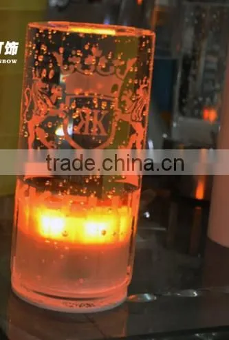 Rechargable Battery Operated Wedding Party Night Club Bar Glowing Light up Round Mini Fashionable Led Crystal Table Lamp photo-6