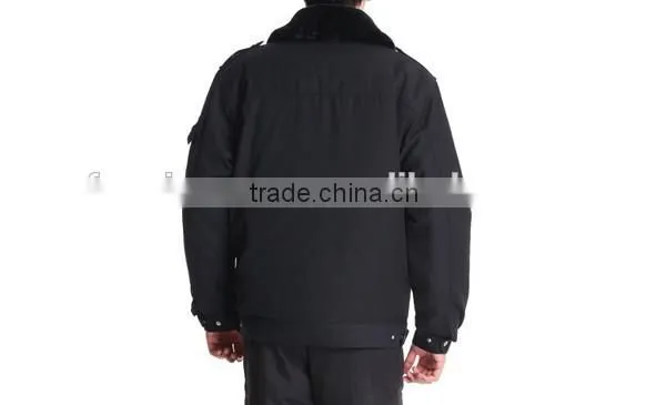 Black Cotton Work Uniform Warm Winter Clothing Winter Jacket for Men photo-2