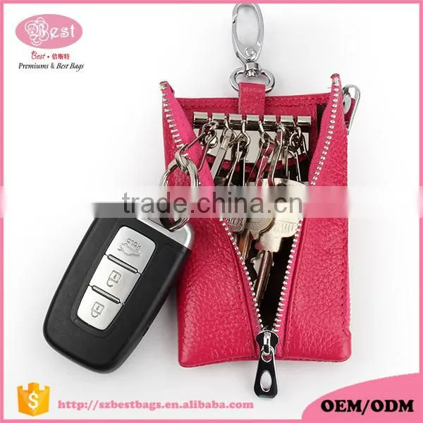 Free Design Metal Custom Leather Key Pouch for Business Promotional With Custom Logo photo-3